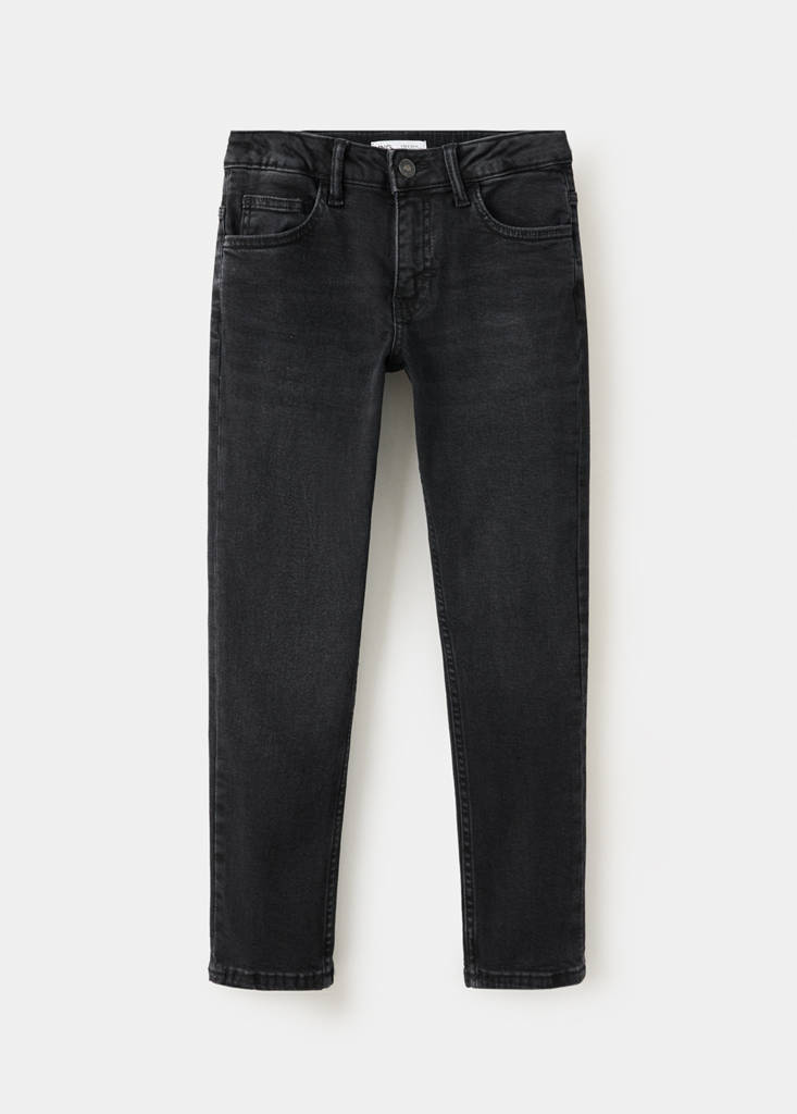 Slim fit cotton jeans — Black denim