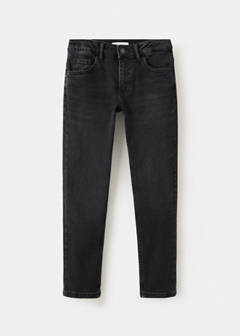 Slim fit cotton jeans — Black denim 1