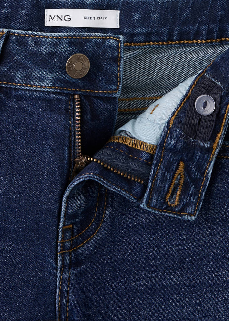 Slim fit cotton jeans — Dark Blue