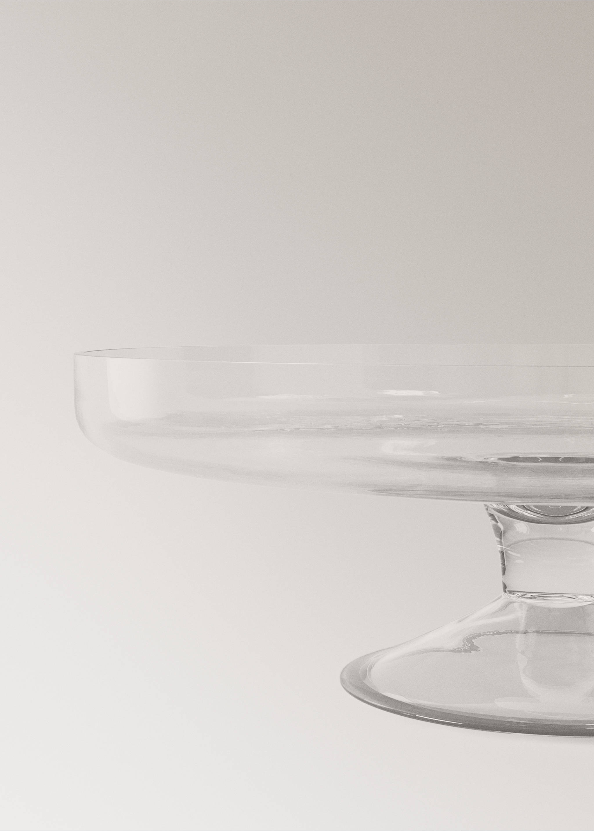 Glass cake stand - Details of the article 2, Ice Grey. Ref: 37063866-00.