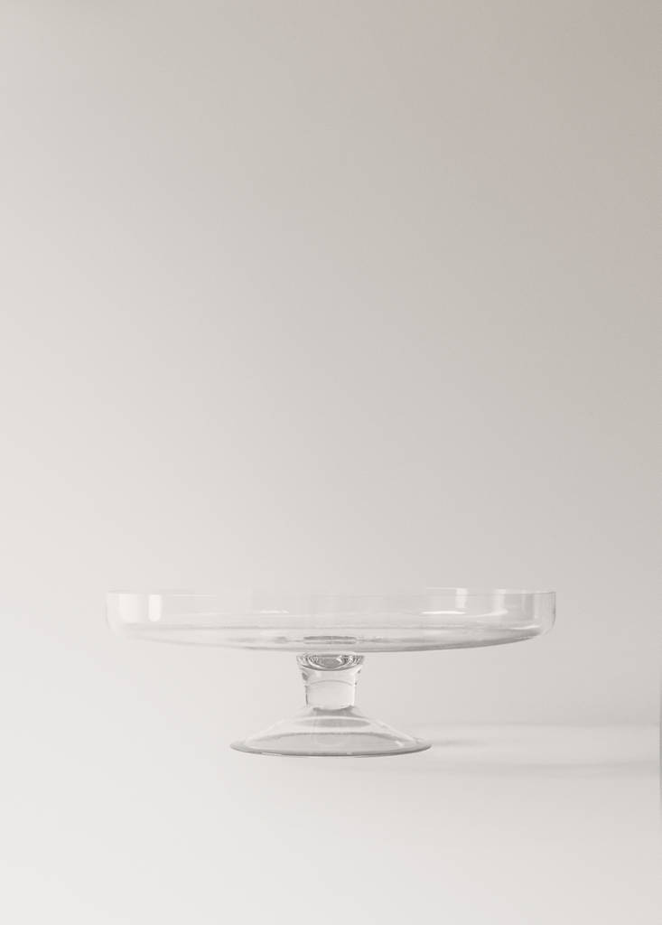 Glass cake stand — Ice Grey