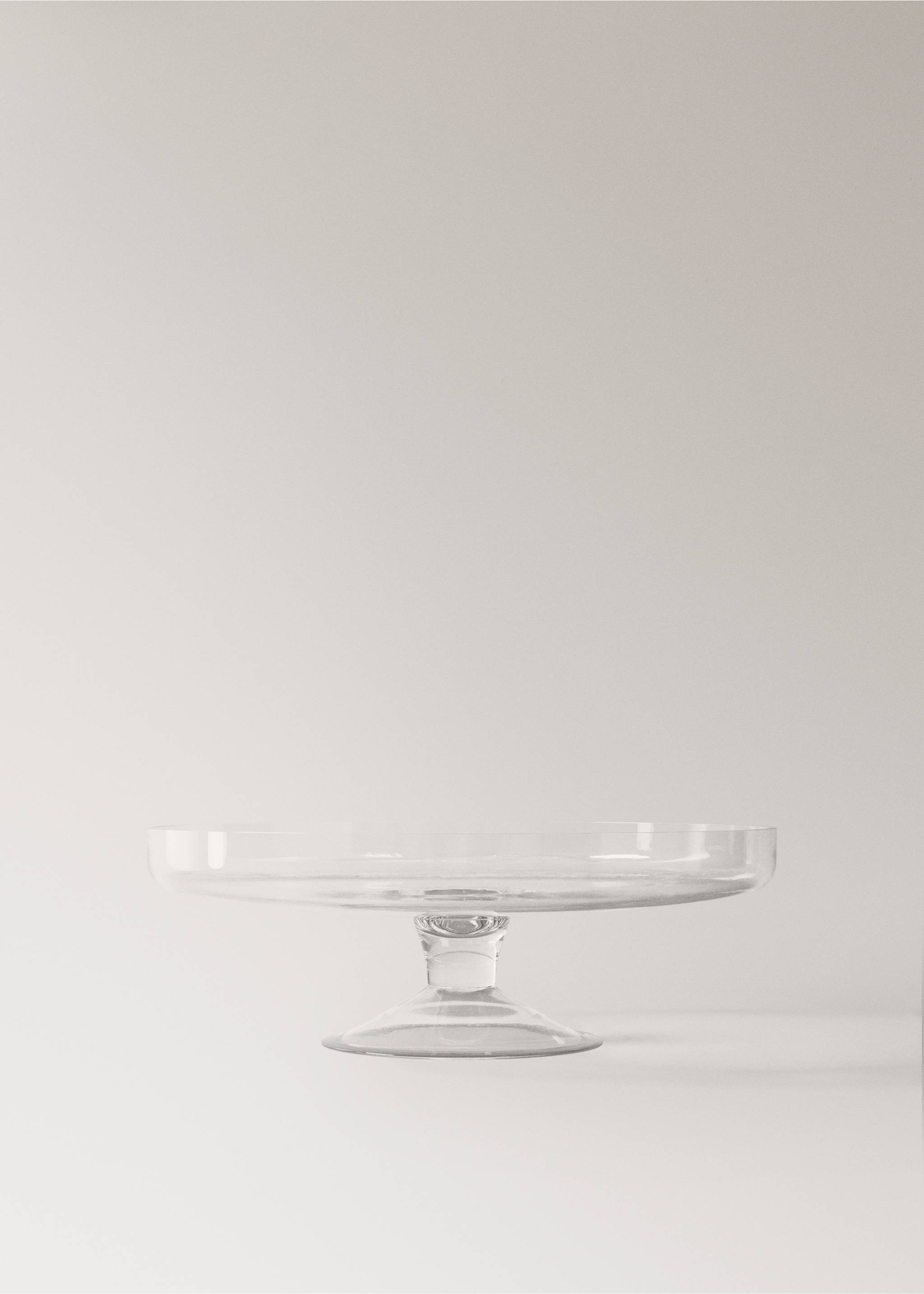 Glass cake stand - Article without model, Ice Grey. Ref: 37063866-00.
