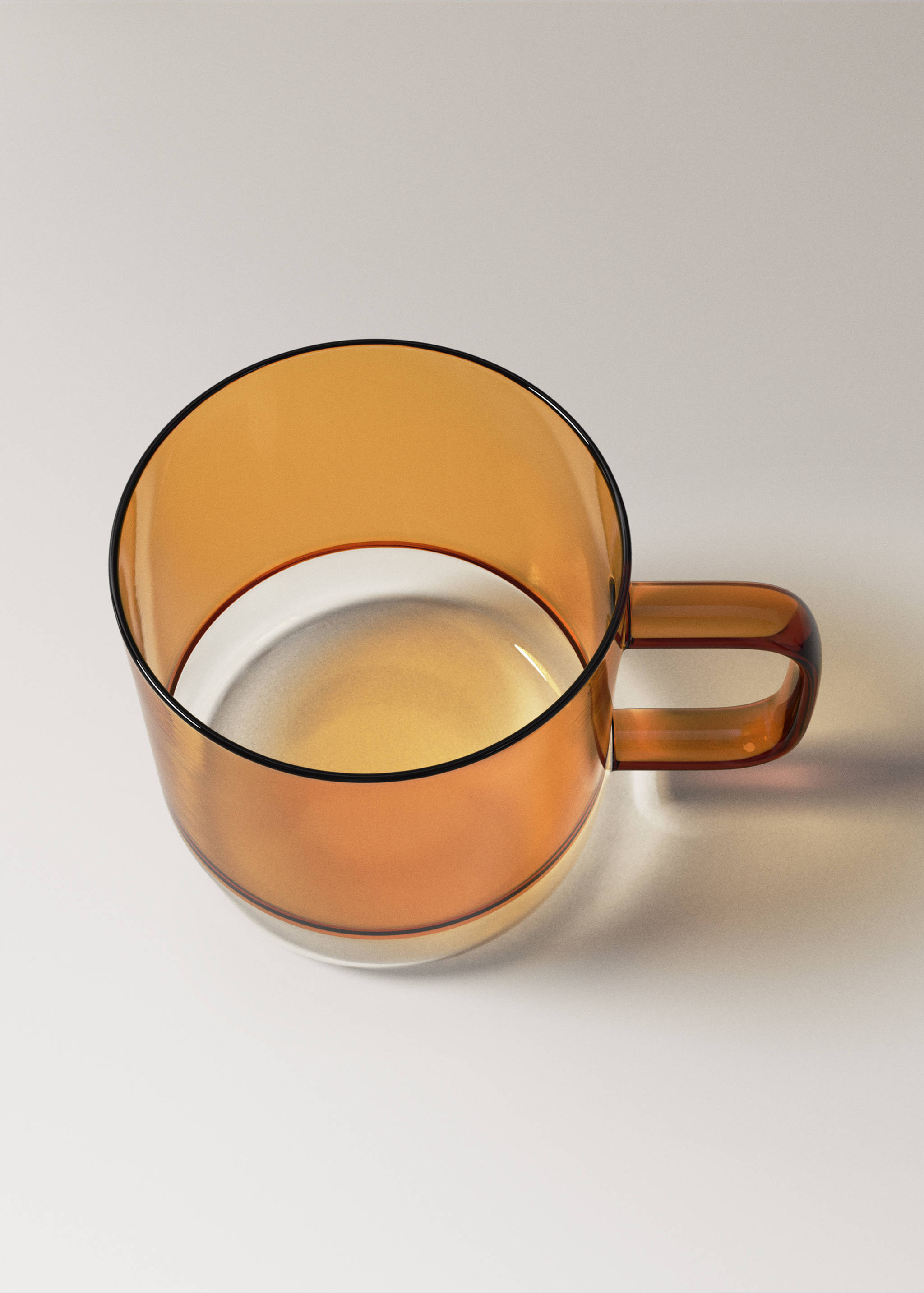 Two-tone borosilicate mug - Details of the article 1, Orange. Ref: 37063868-00.
