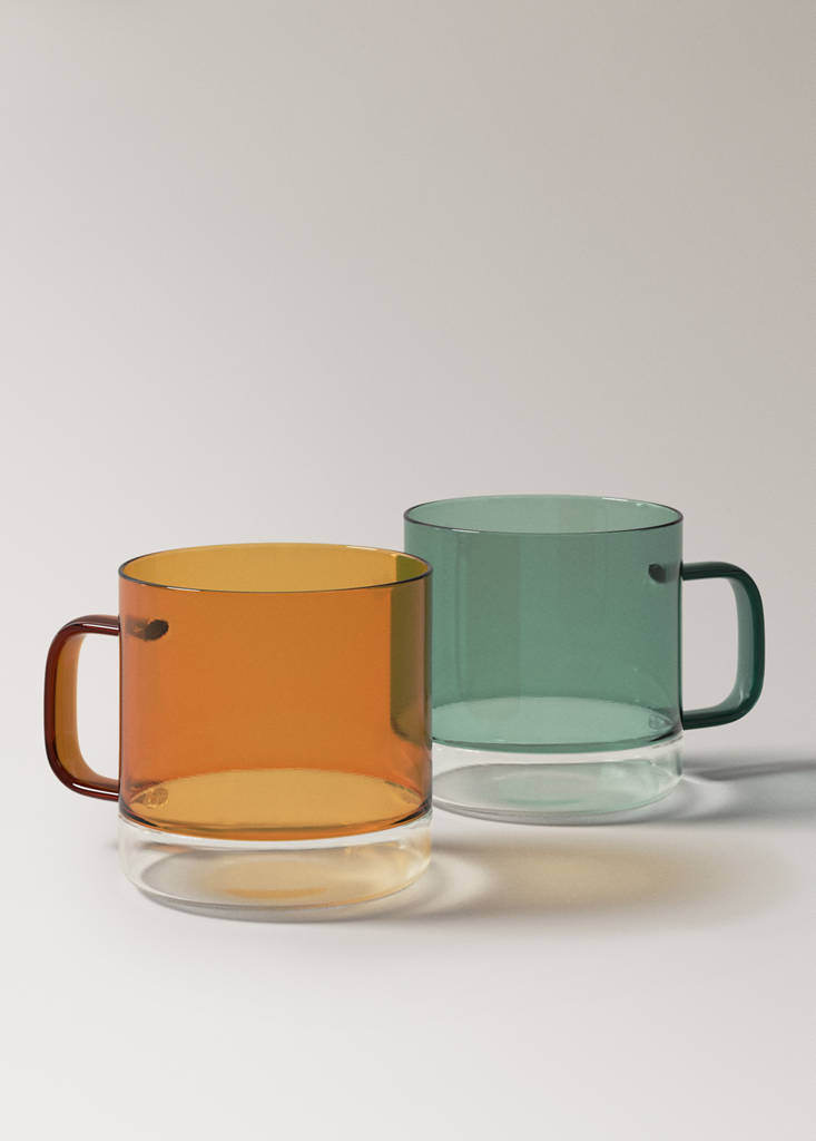 Two-tone borosilicate mug — Orange
