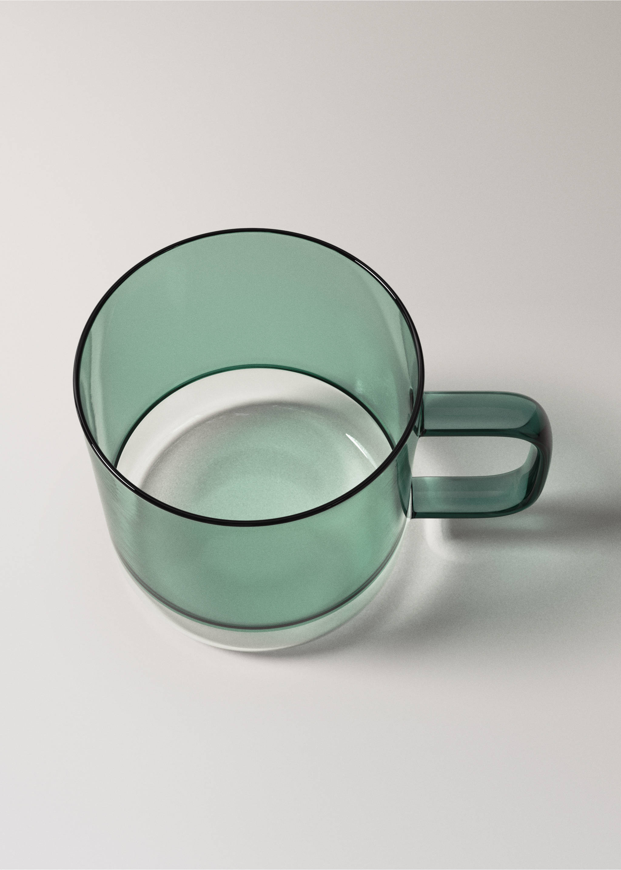 Two-tone borosilicate mug - Details of the article 1, Petrol Blue. Ref: 37063868-00.