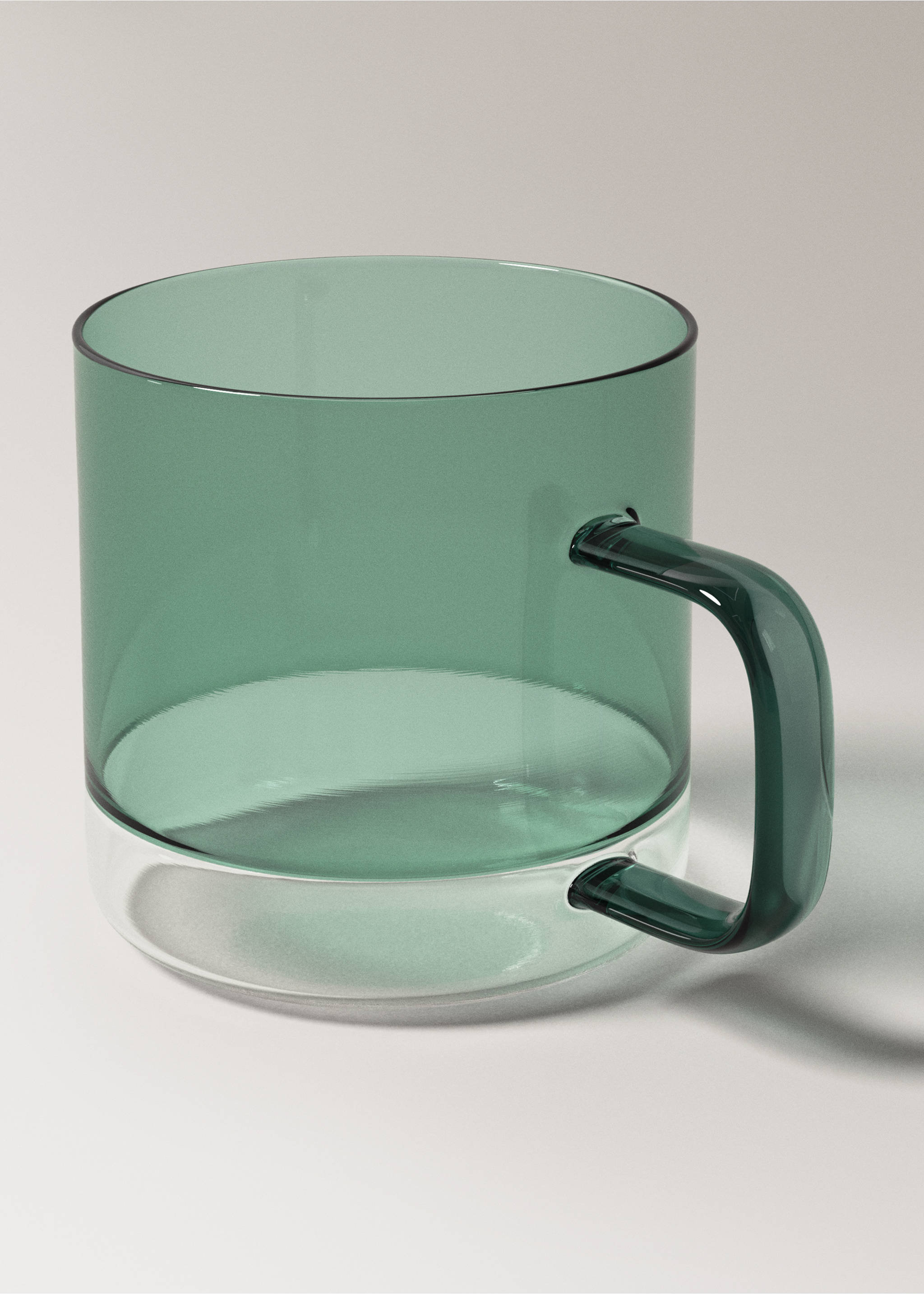 Two-tone borosilicate mug - Details of the article 2, Petrol Blue. Ref: 37063868-00.