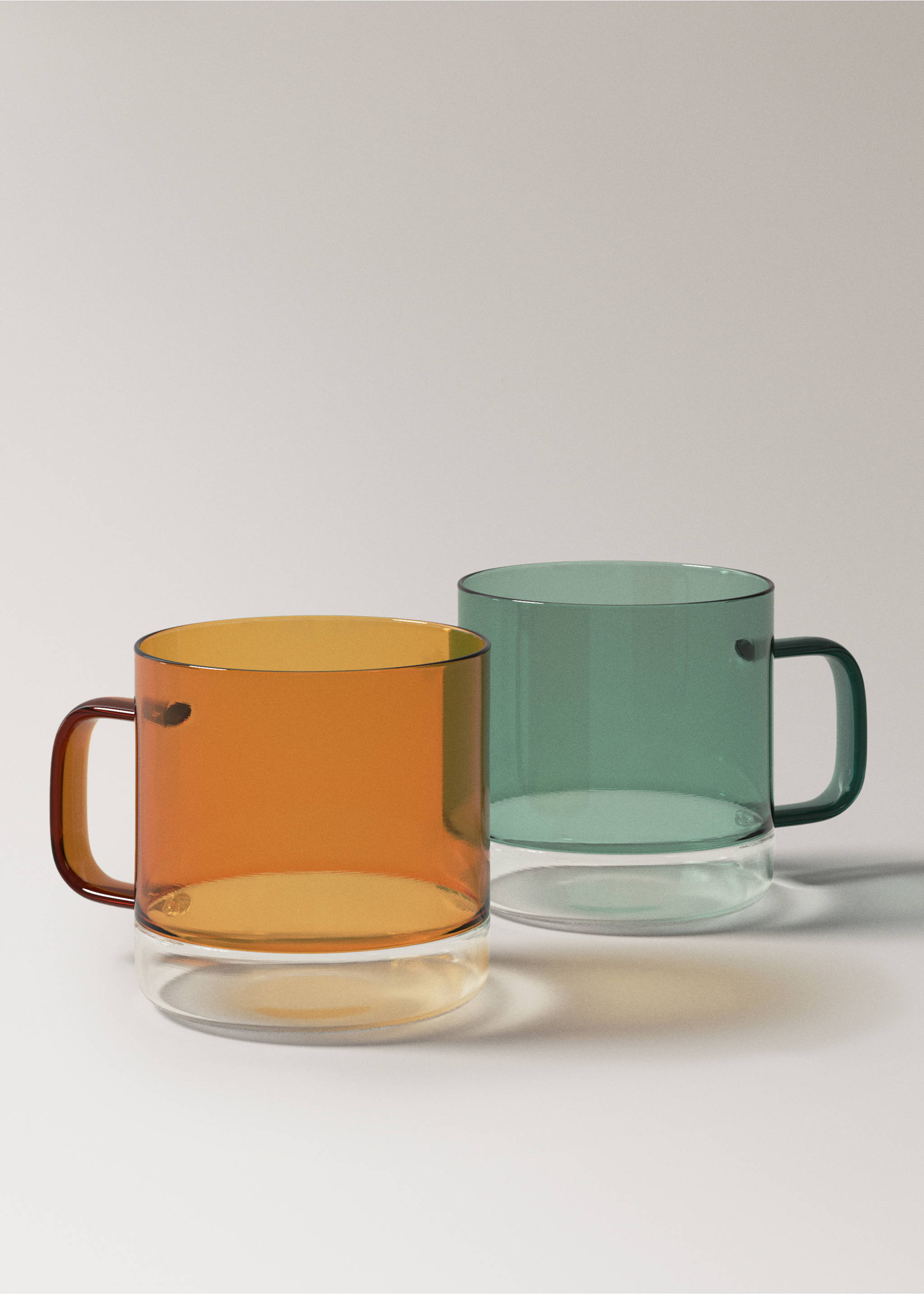 Two-tone borosilicate mug - Details of the article 3, Petrol Blue. Ref: 37063868-00.