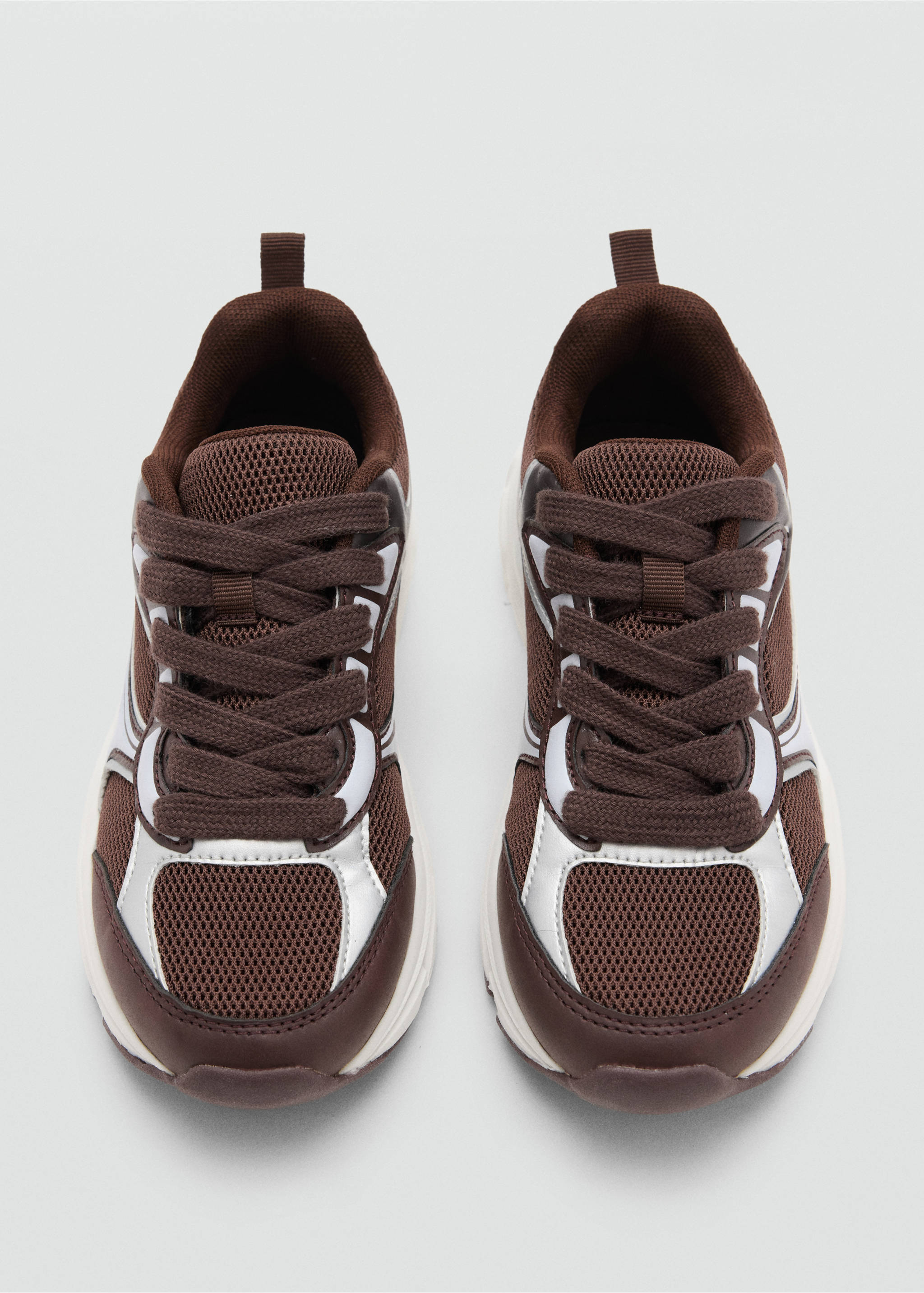 Two-tone sports top - Details of the article 2, Chocolate. Ref: 37063869-00.