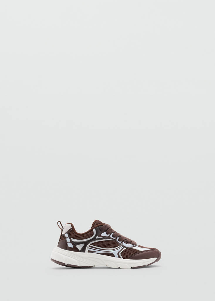 Mango Kids' Tennis Combinées Bicolores In Chocolat