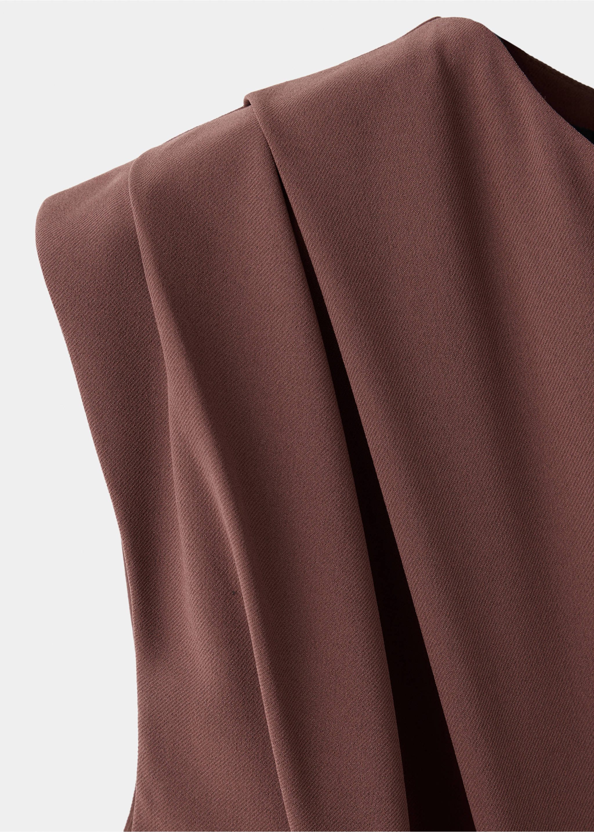 Straight-fit jumpsuit with belt - Details of the article 0, Brown. Ref: 37063871-00.