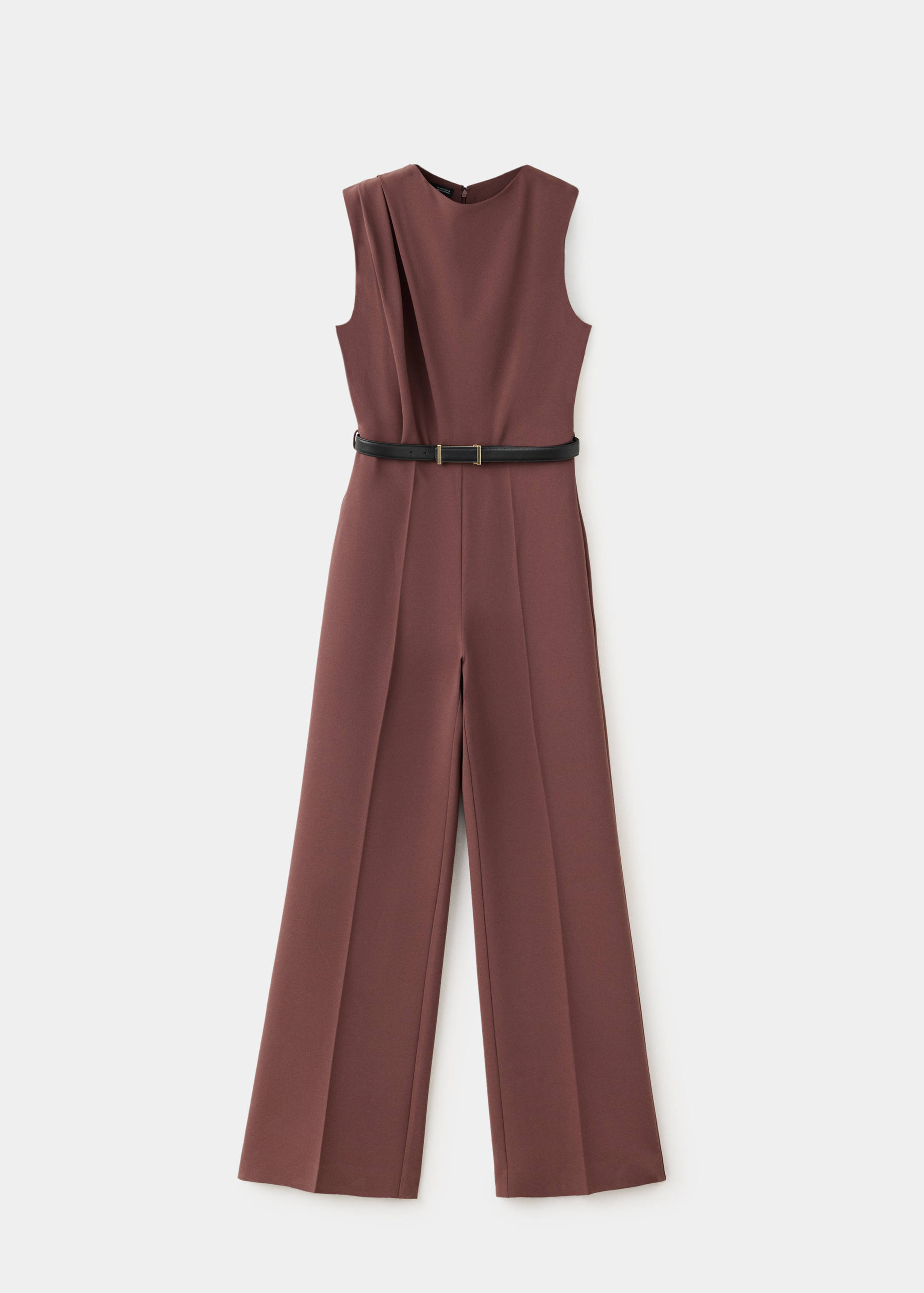 Straight-fit jumpsuit with belt - Article without model