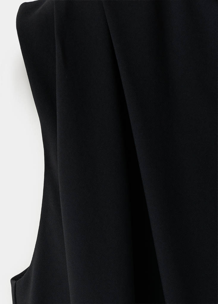 Straight-fit jumpsuit with belt — Black