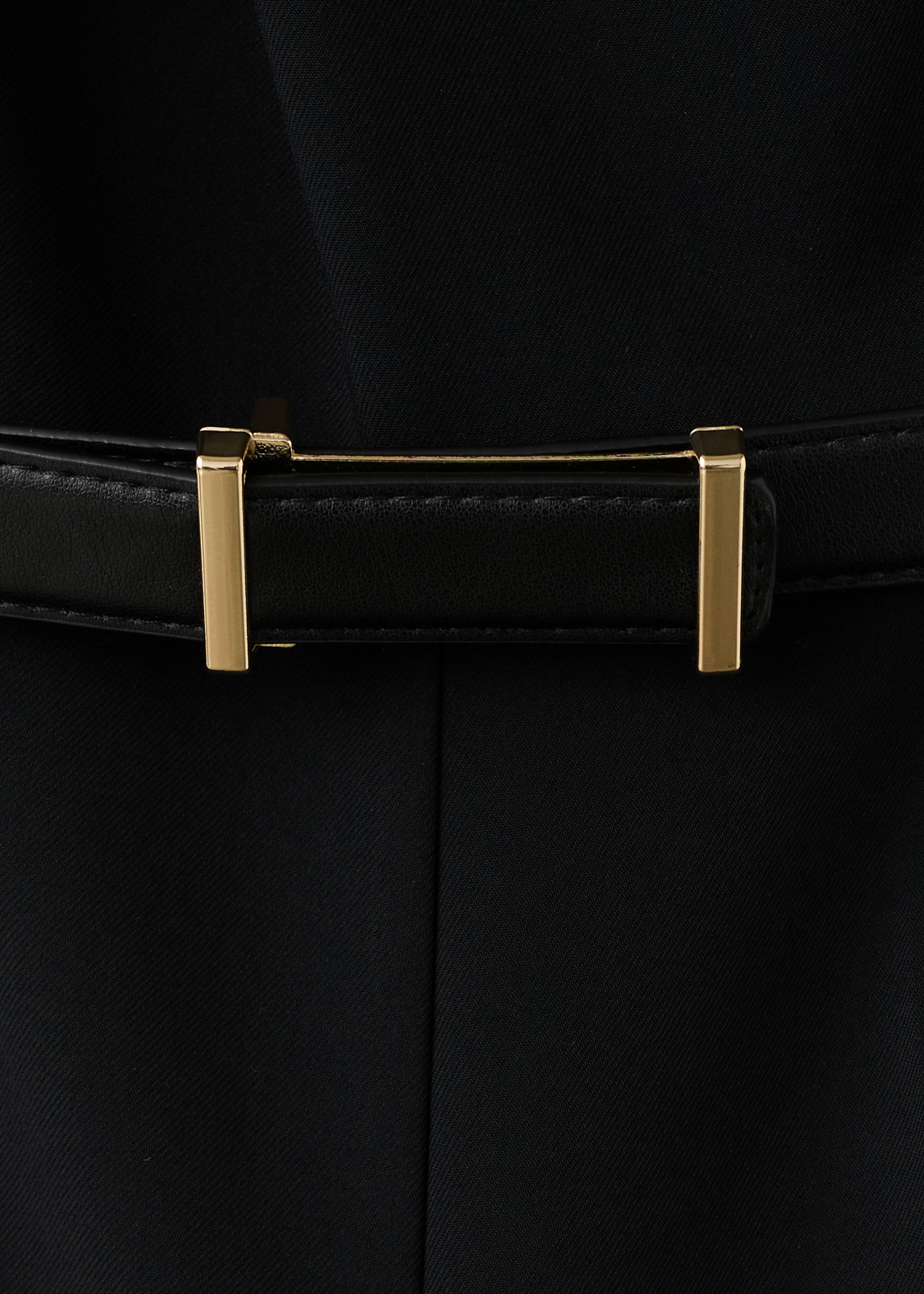 Straight-fit jumpsuit with belt - Details of the article 0
