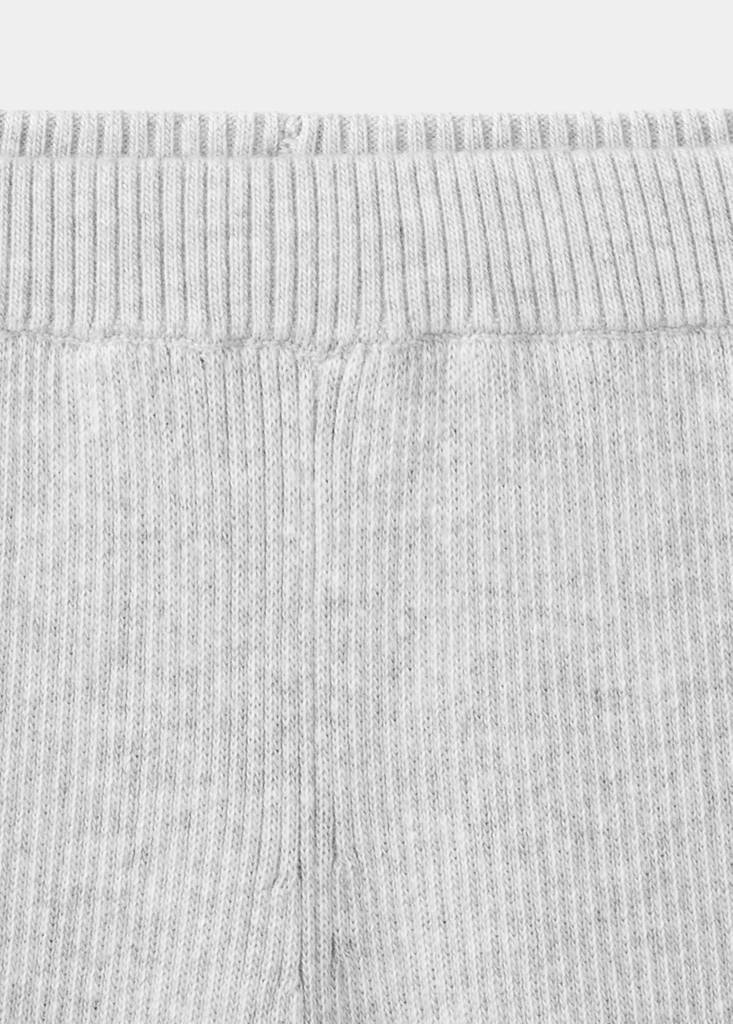 Ribbed straight-leg trousers — Light Heather Grey