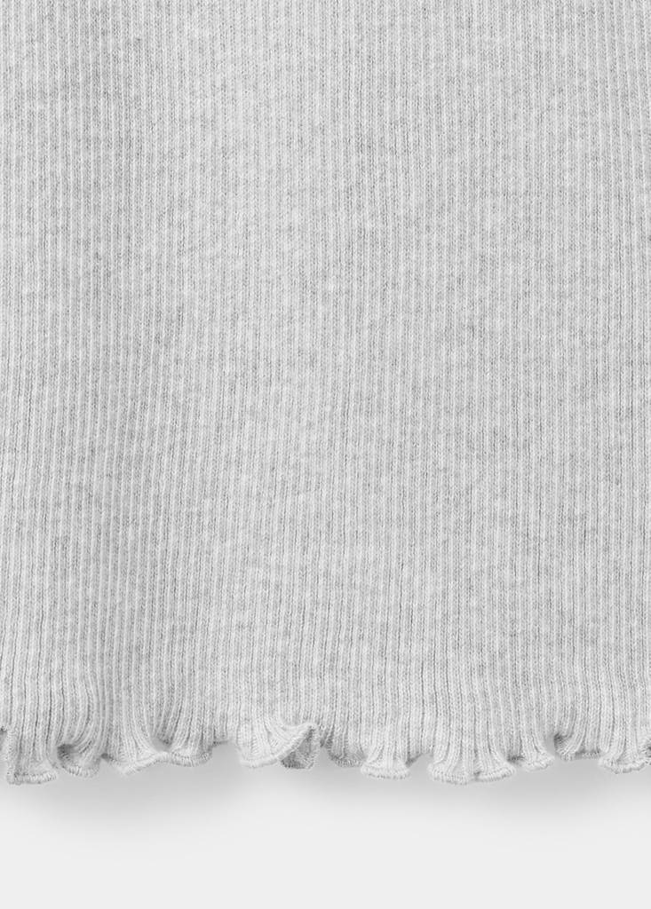 Ribbed straight-leg trousers — Light Heather Grey