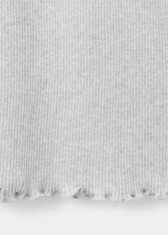 Ribbed straight-leg trousers — Light Heather Grey 6