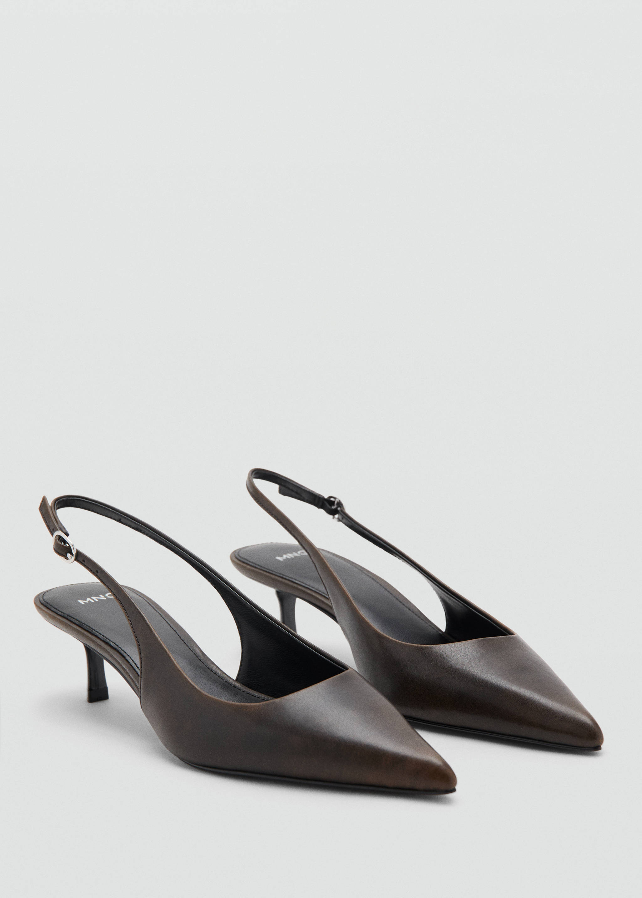 Distressed-effect heeled shoe - Medium plane