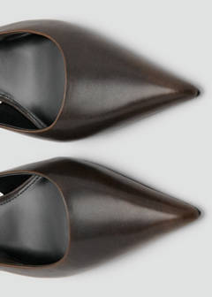 Worn-effect heeled shoe — Chocolate 5