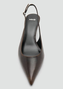 Worn-effect heeled shoe — Chocolate 6