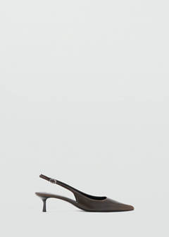 Worn-effect heeled shoe — Chocolate 2