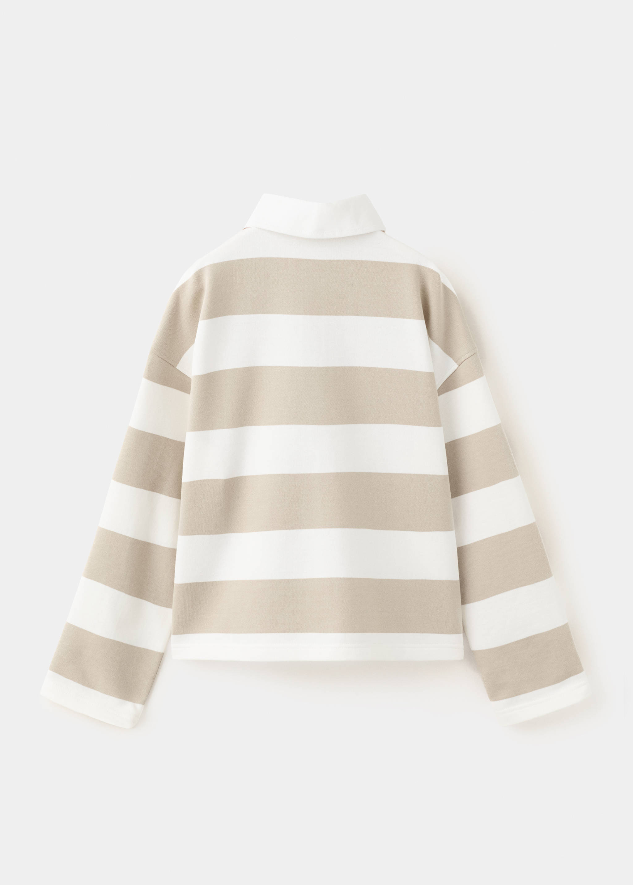 Oversized striped polo sweatshirt - Reverse of the article