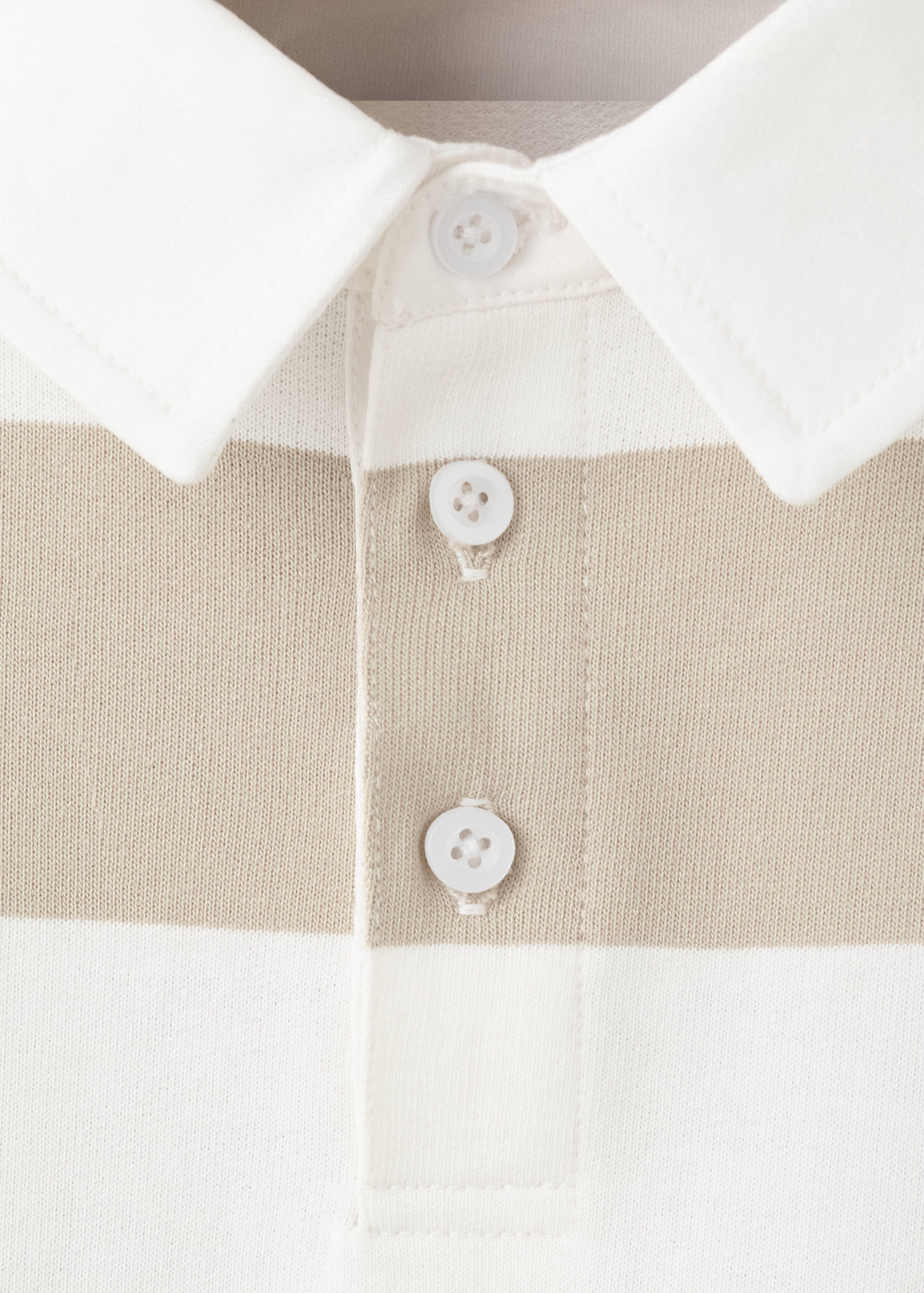 Oversized striped polo sweatshirt - Details of the article 8