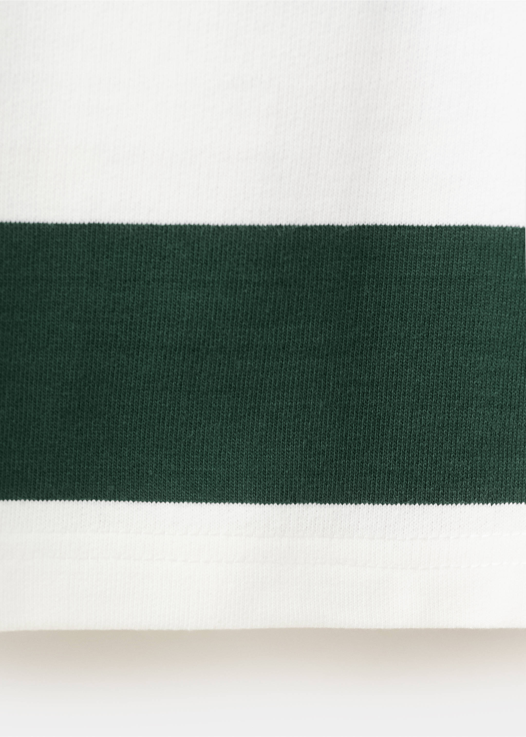 Oversized striped polo sweatshirt - Details of the article 0, Dark Green. Ref: 37063877-00.