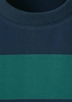 Boxy fit striped sweatshirt — Green 3