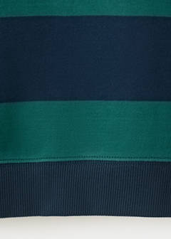 Boxy fit striped sweatshirt — Green 5