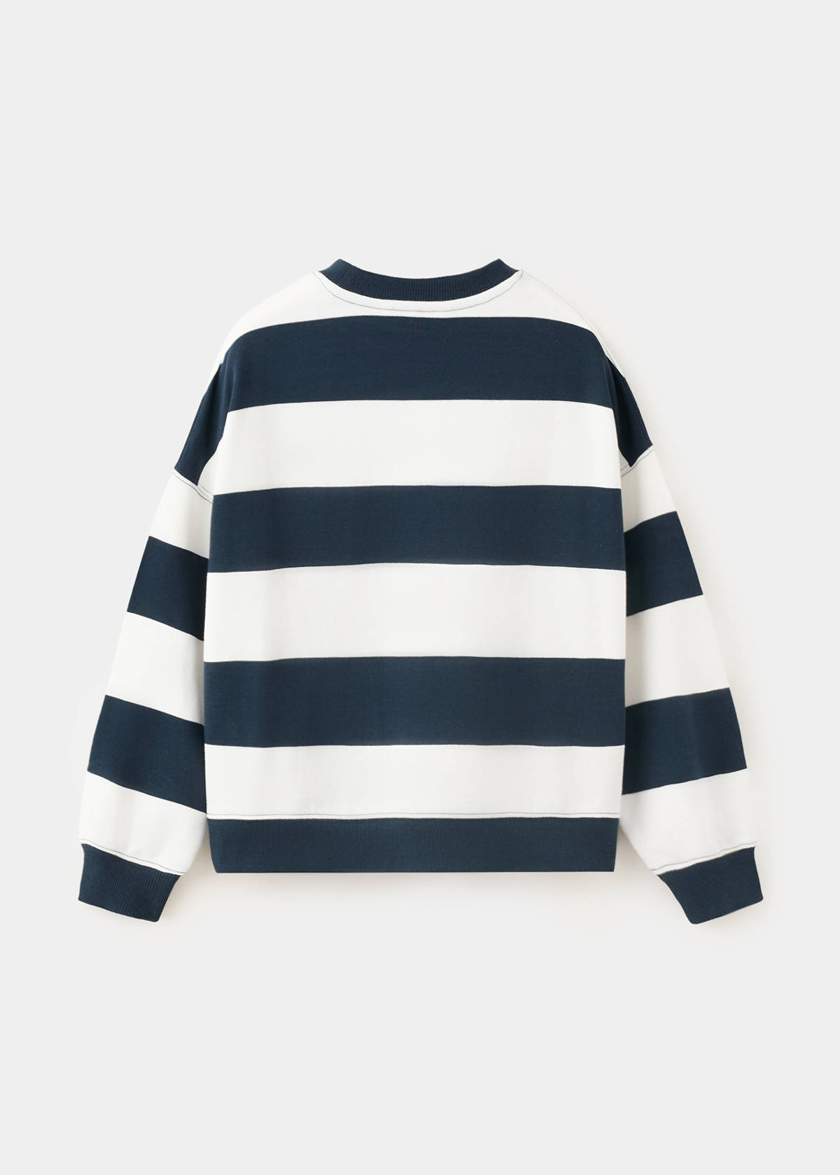 Boxy fit striped sweatshirt — Navy