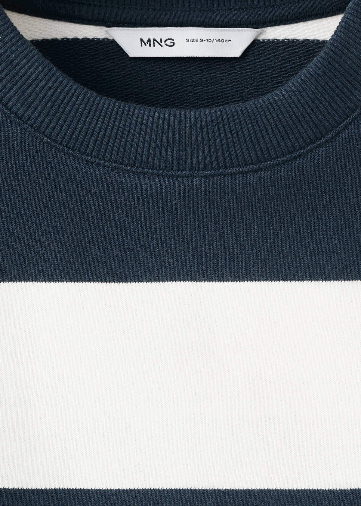 Boxy fit striped sweatshirt — Navy