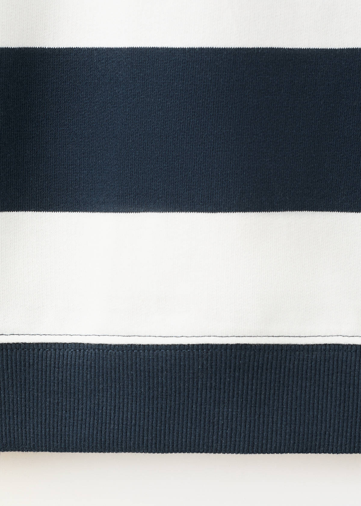 Boxy fit striped sweatshirt — Navy