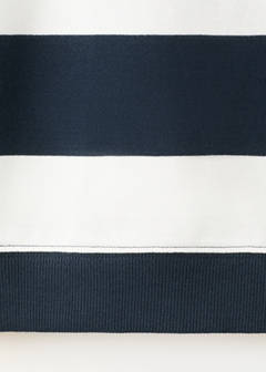 Boxy fit striped sweatshirt — Navy 5