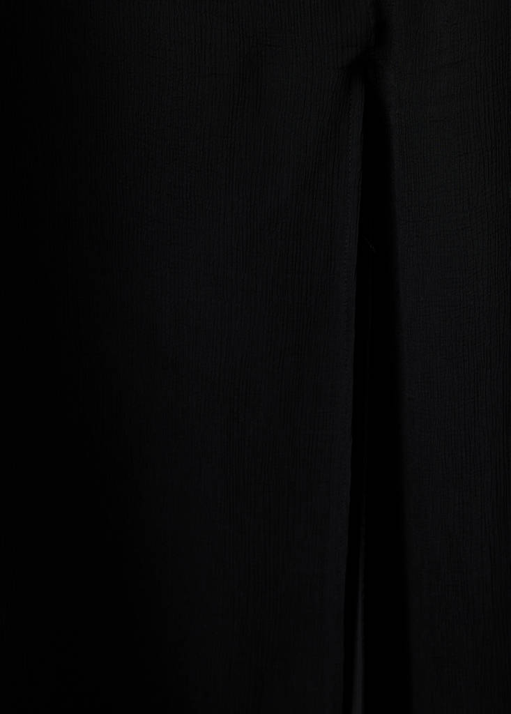 Halter dress with flower detail — Black