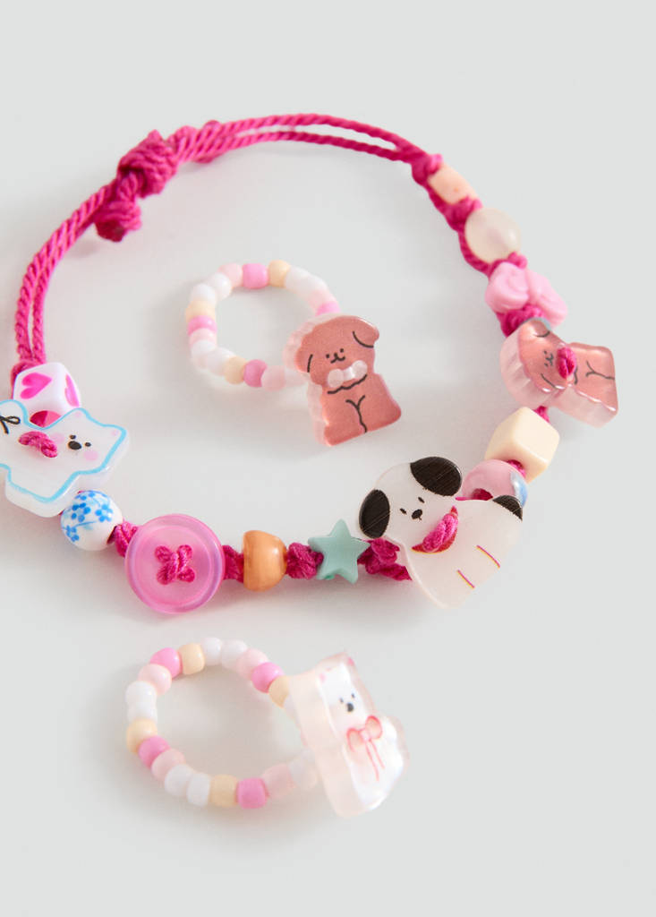 Pack of 3 bracelet rings — Strawberry