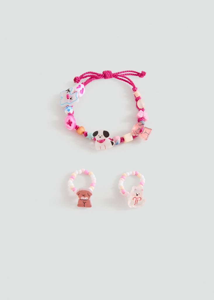 Pack of 3 bracelet rings — Strawberry