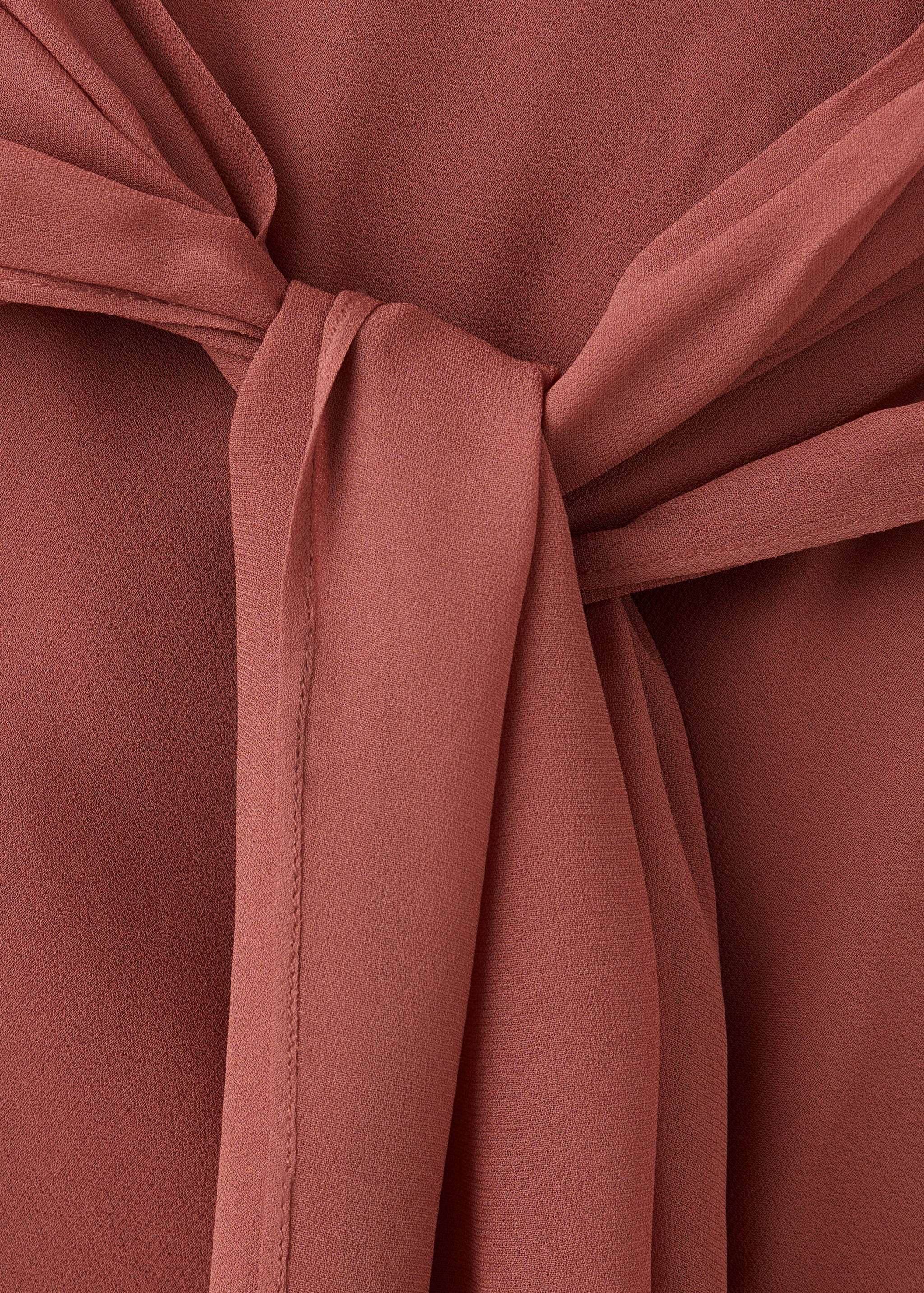 Draped dress with tie detail - Details of the article 8