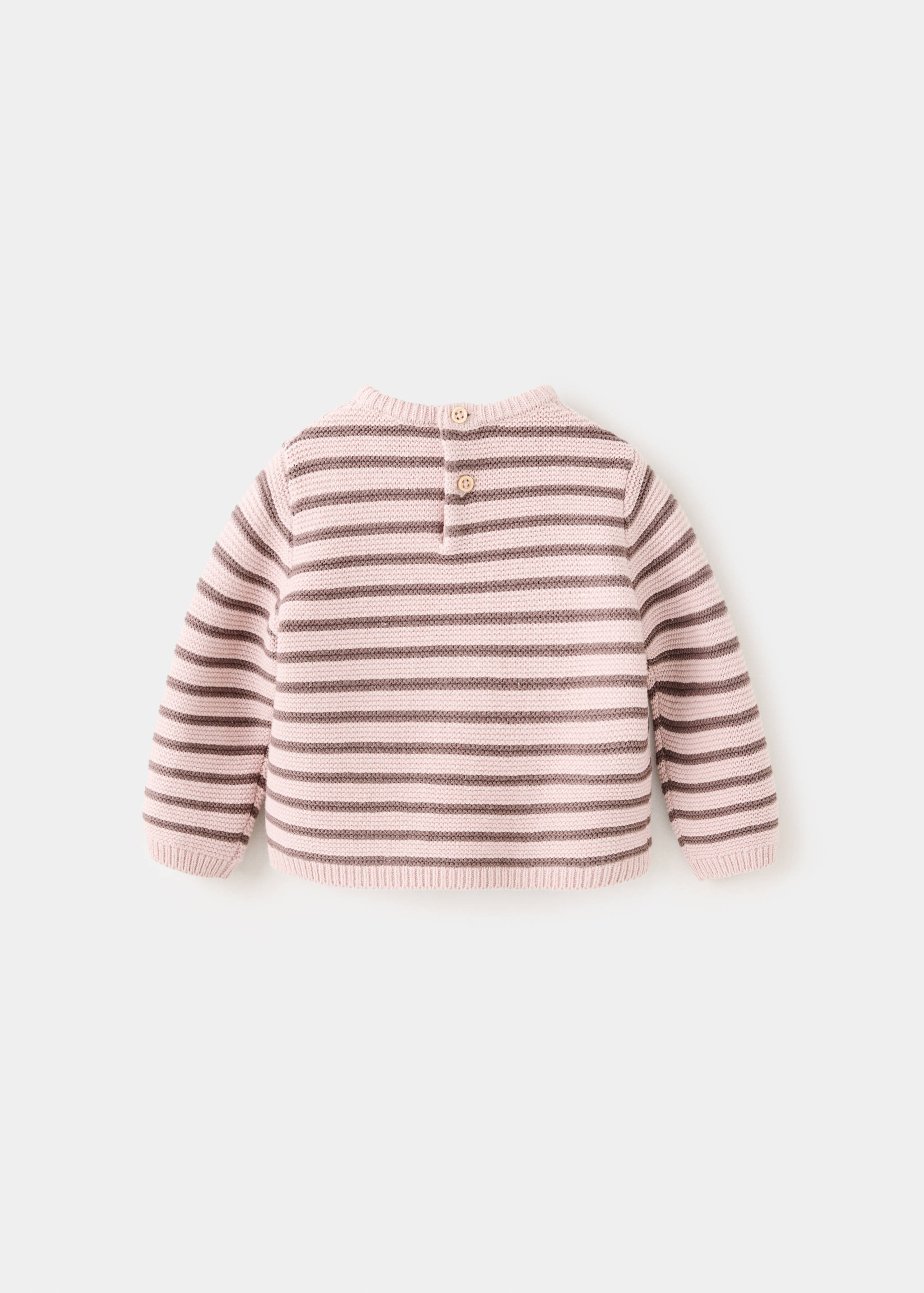 Pull coton mélangé rayures - Verso de l’article