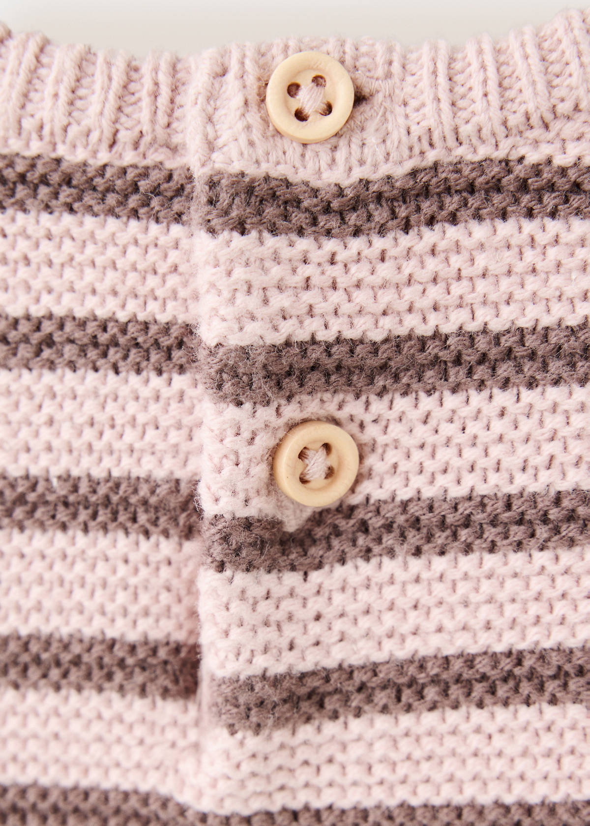 Cotton blend striped jumper — Pink