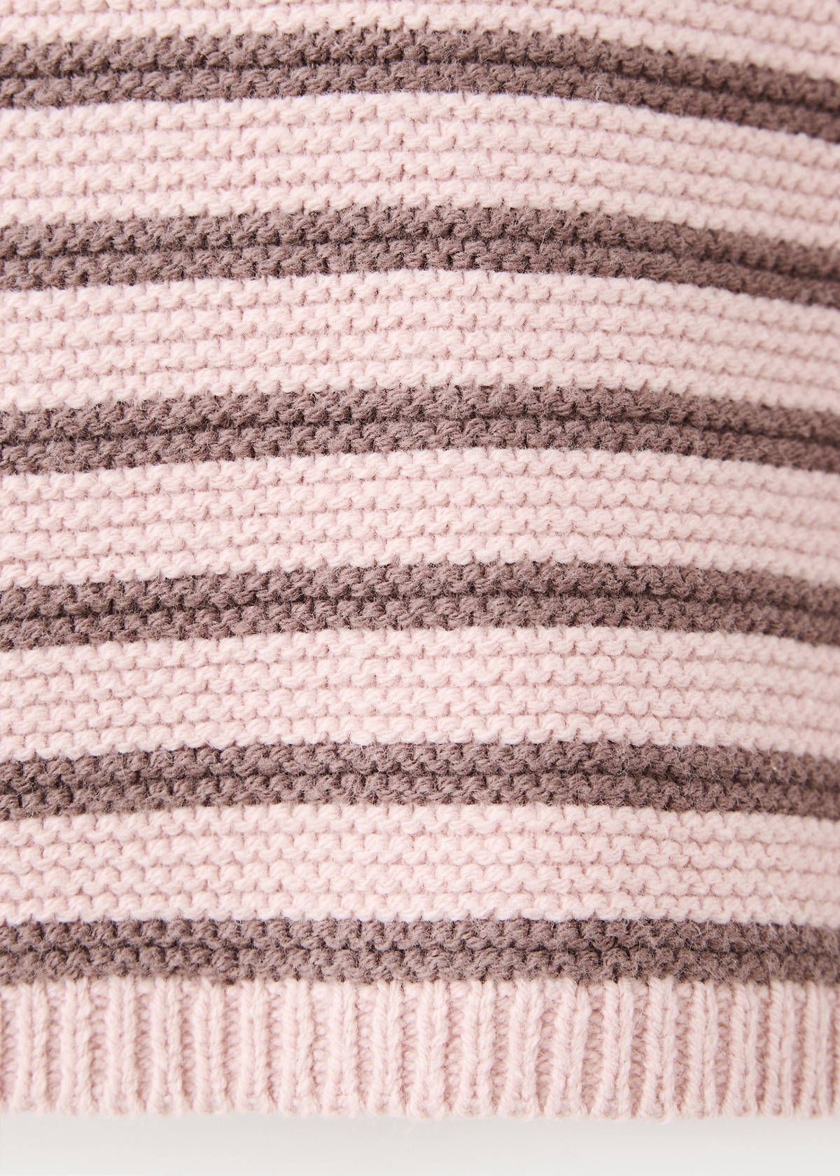 Cotton blend striped jumper — Pink