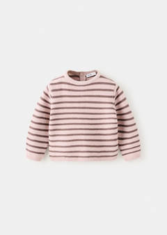 Cotton blend striped jumper — Pink 2