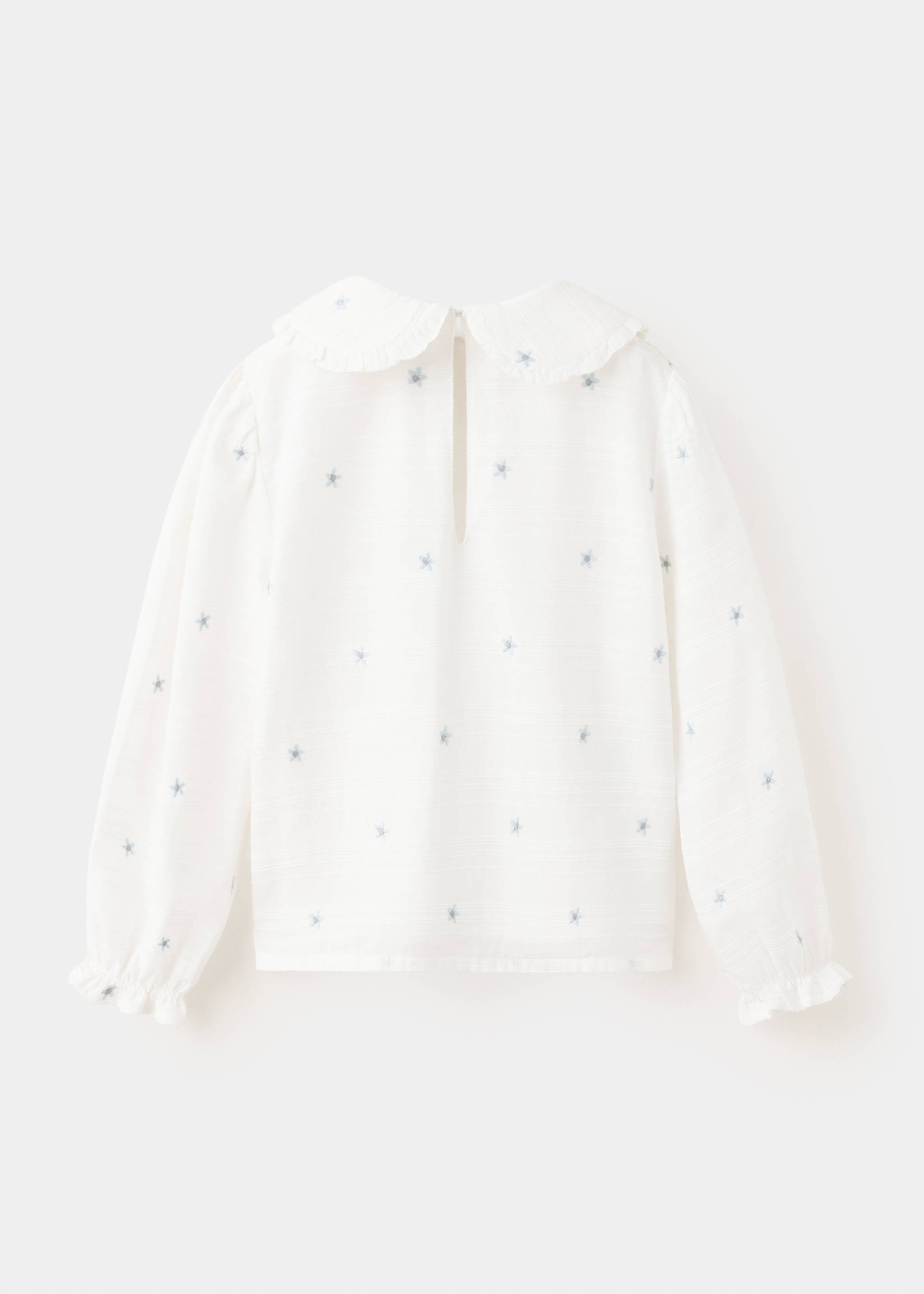 100% cotton blouse with floral embroideries - Reverse of the article