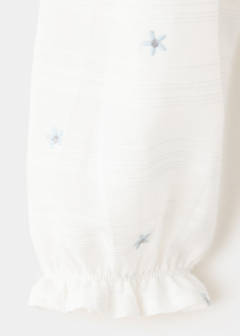 100% cotton blouse with floral embroideries — Off White 4