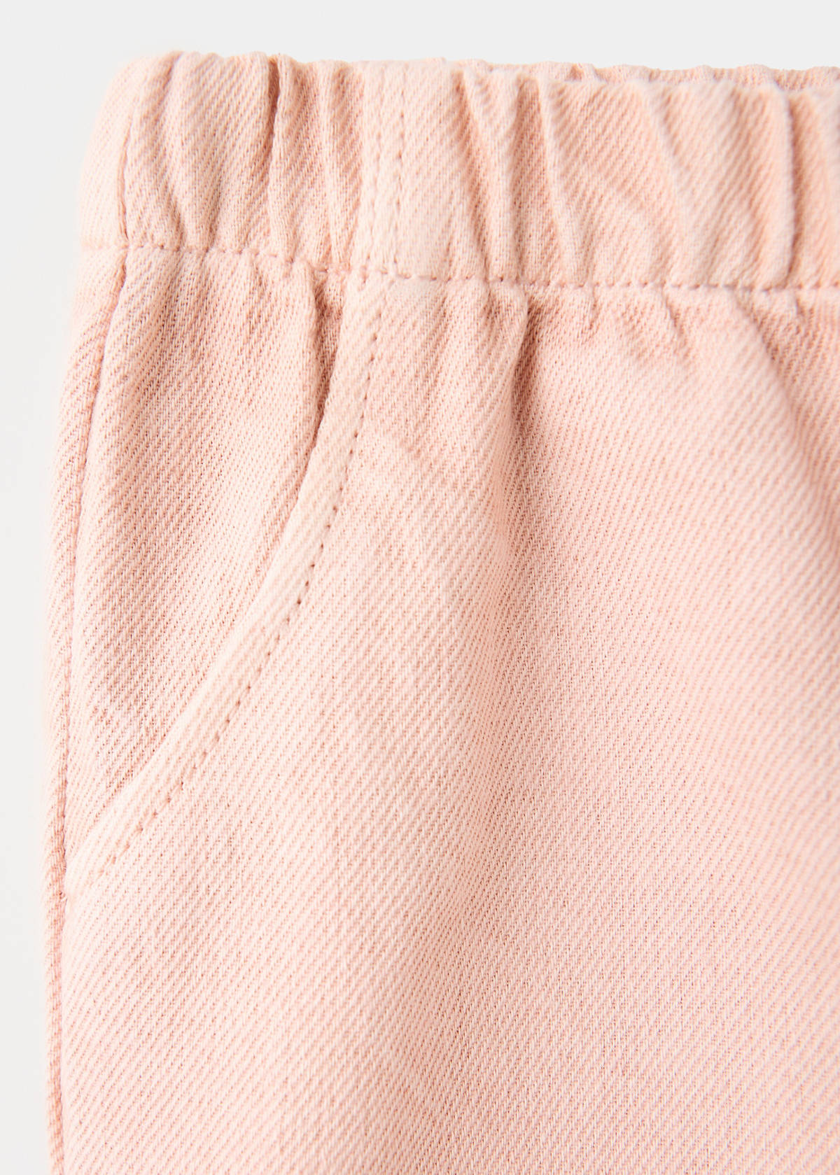 100% straight-fit cotton trousers — Pink