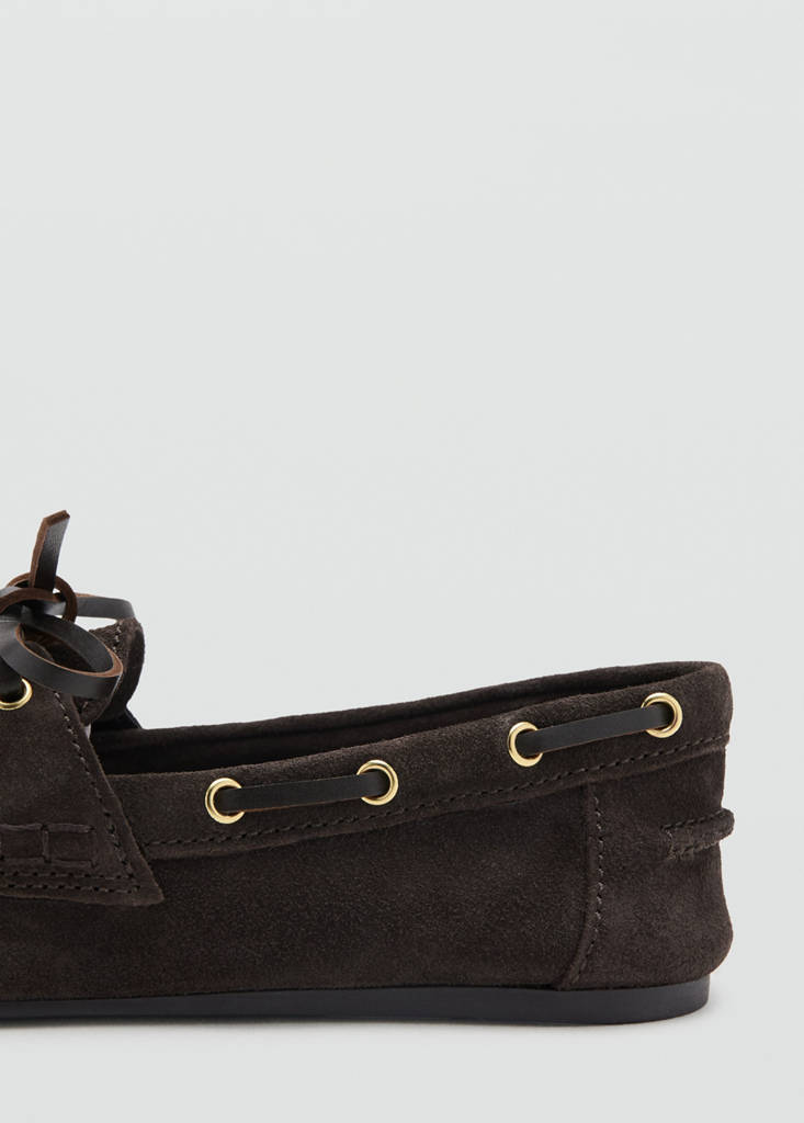 Suede deck shoe — Chocolate