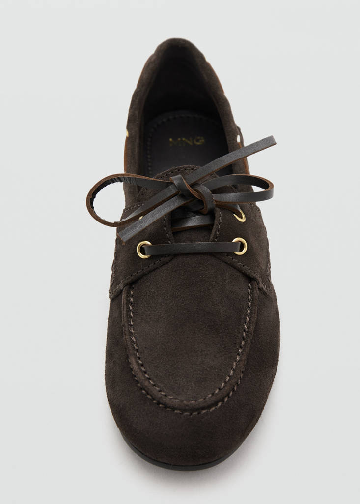 Suede deck shoe — Chocolate