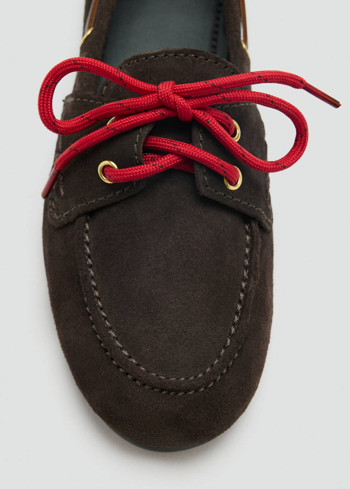 Suede deck shoe — Chocolate