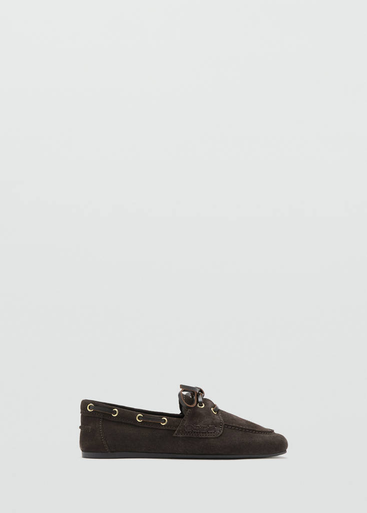 Suede deck shoe — Chocolate