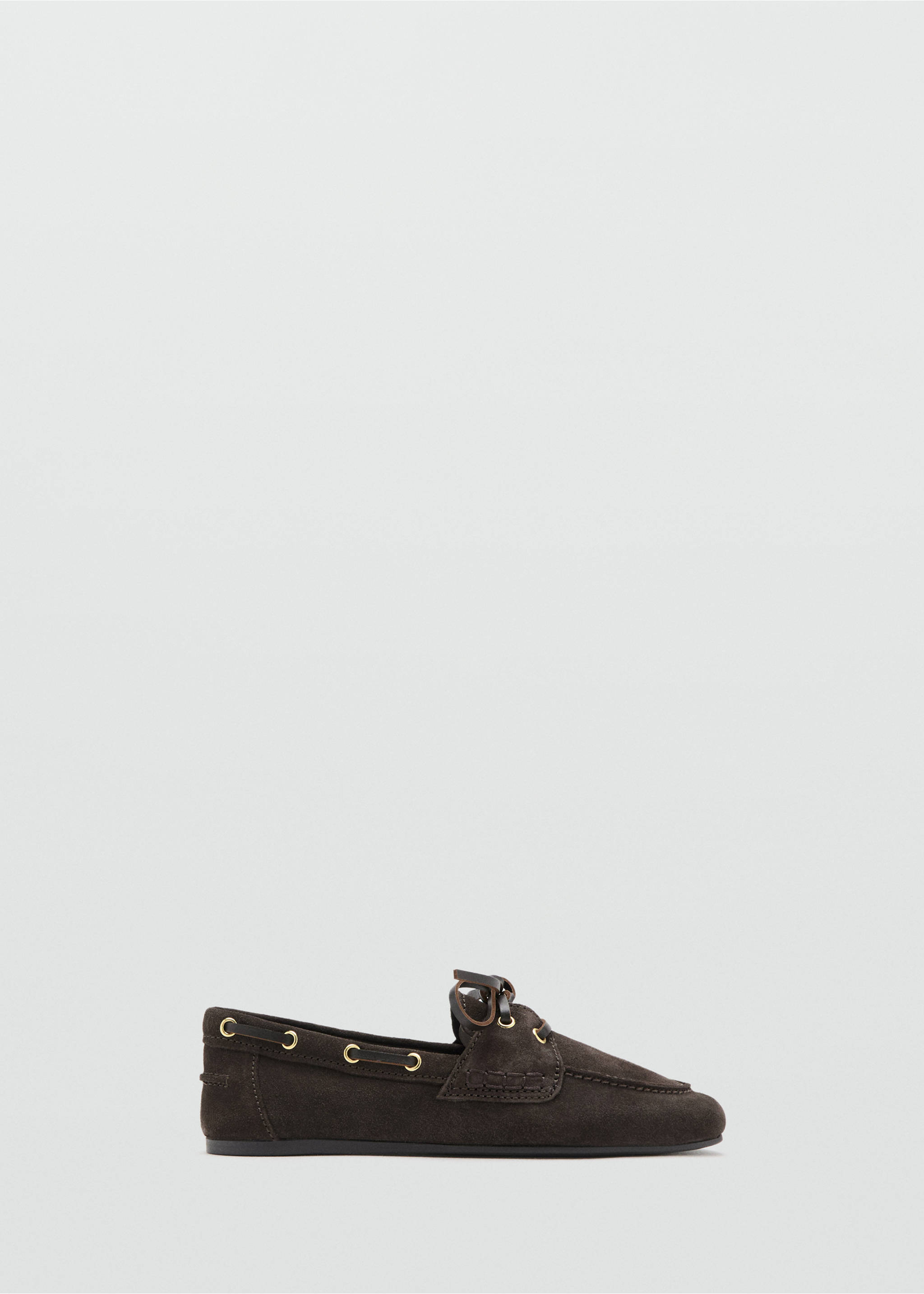 Deck shoes with laces - Article without model, Chocolate. Ref: 37063890-00.
