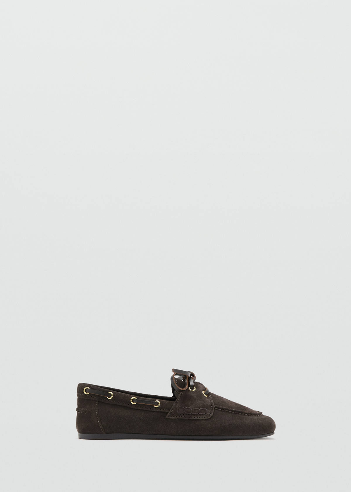 Suede deck shoe — Chocolate